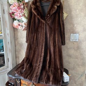MINK fur coat small size very good condition outside ( inside some sines of were